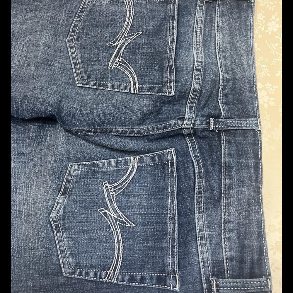 Wrangler Women's Bootcut Stretch Denim Jeans Size 9X36 Medium Wash Tall Low Rise - Picture 12 of 15